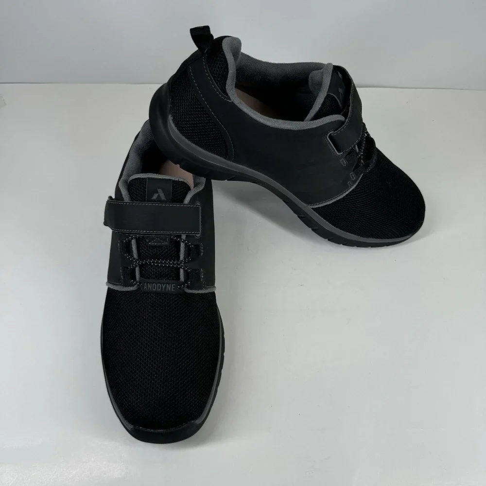 Anodyne No. 46 Sport Jogger Men's US 11W Black Orthopedic Diabetic Walking Shoes